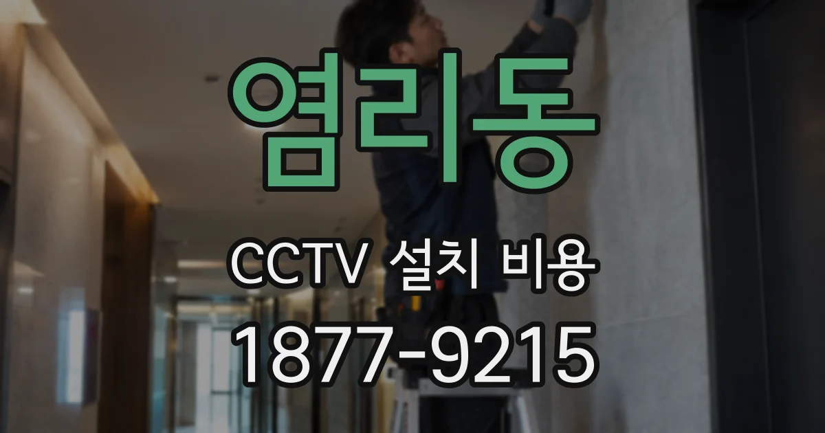 염리동 CCTV 설치 비용