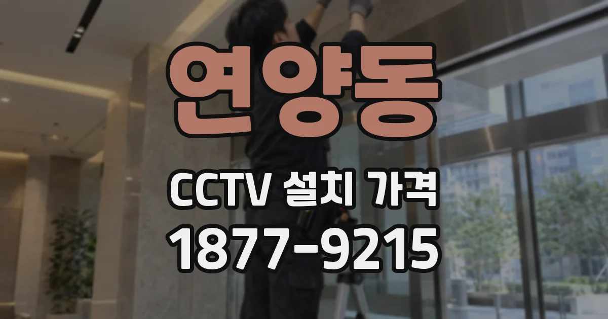연양동 CCTV 설치 가격