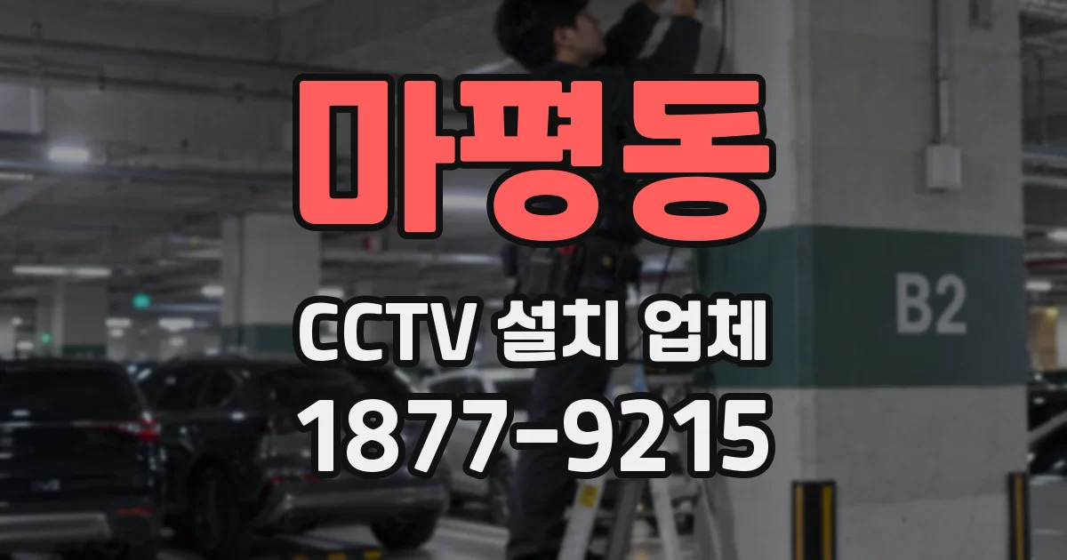마평동 CCTV 설치 업체