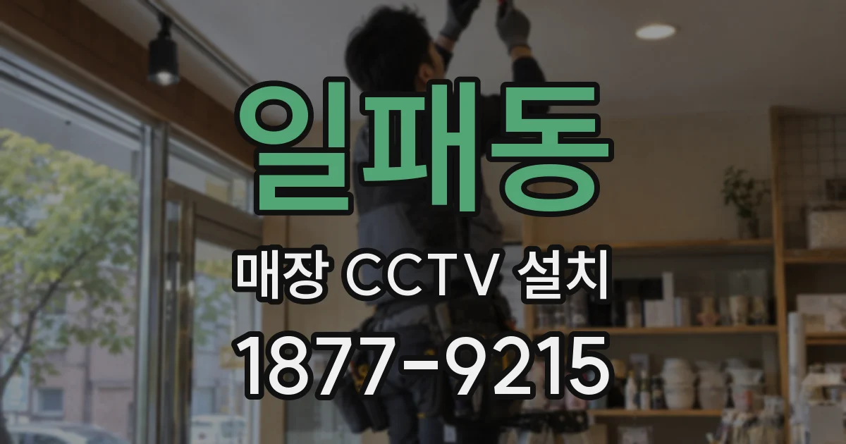 일패동 매장 CCTV 설치