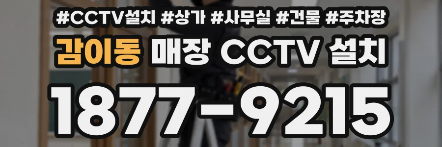 감이동 매장 CCTV 설치