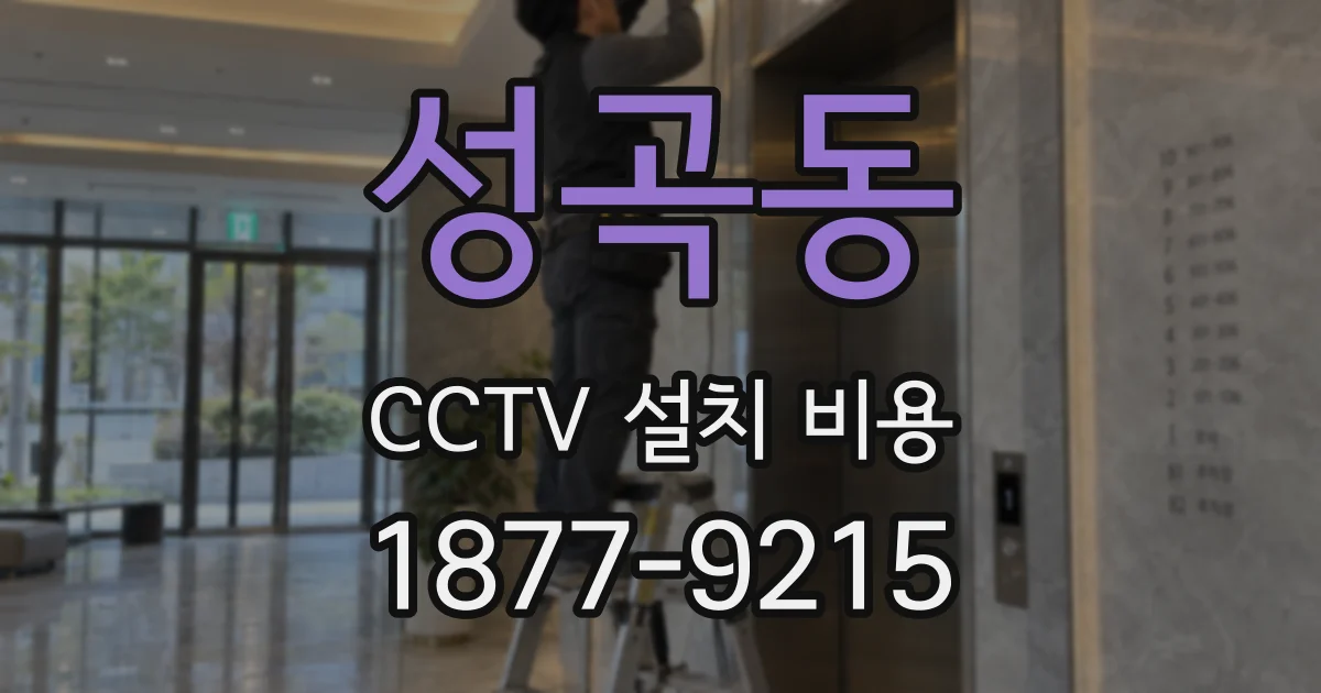 성곡동 CCTV 설치 비용
