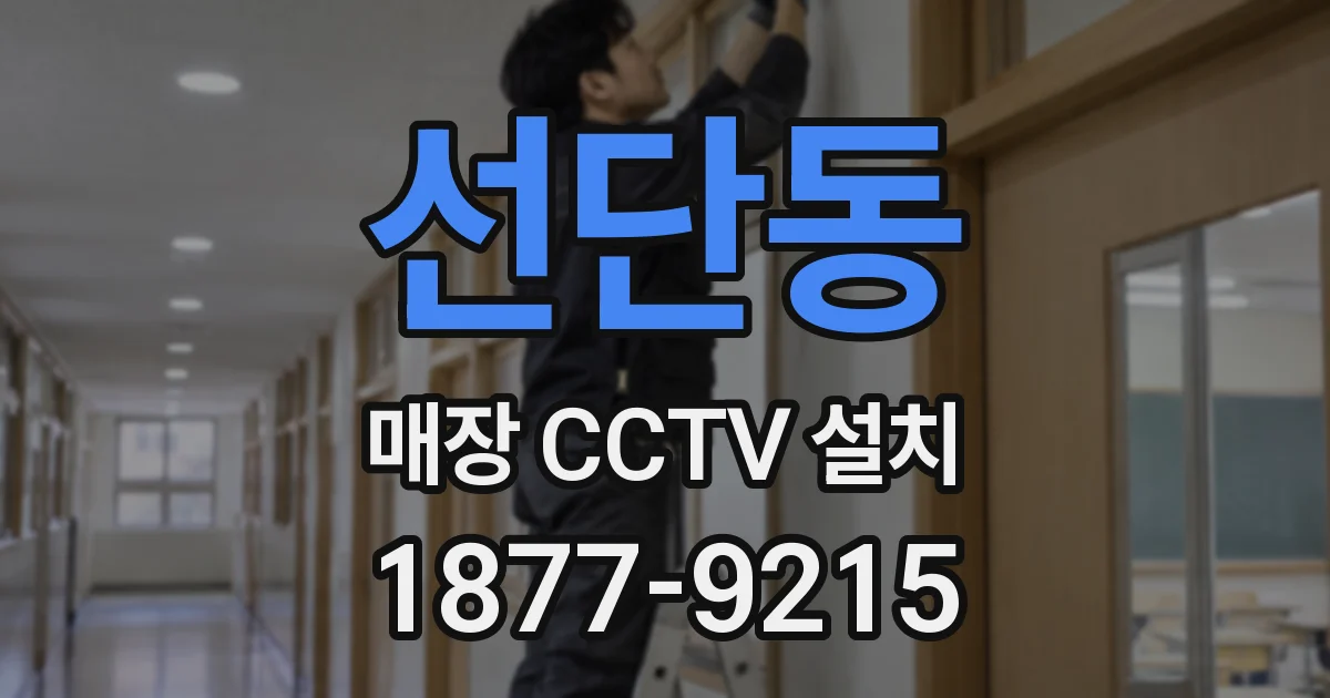 선단동 매장 CCTV 설치