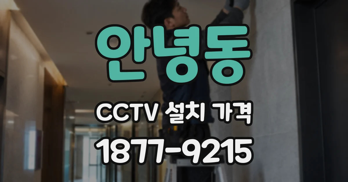 안녕동 CCTV 설치 가격