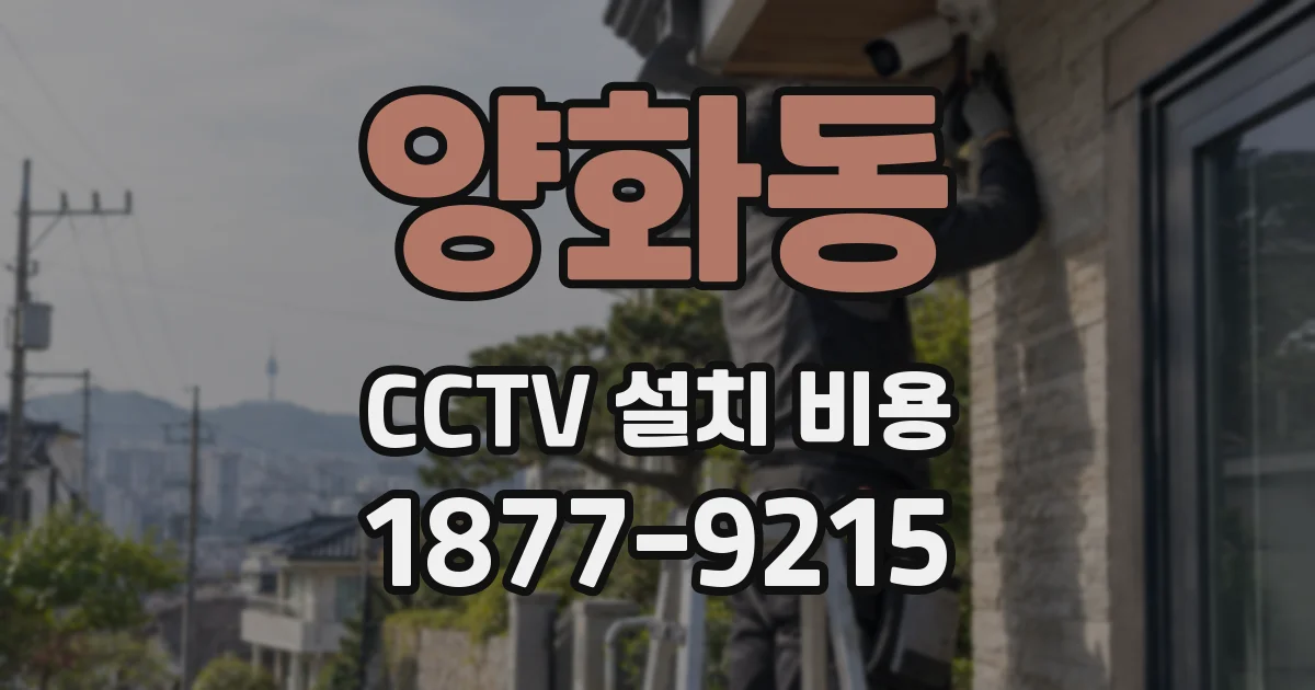 양화동 CCTV 설치 비용