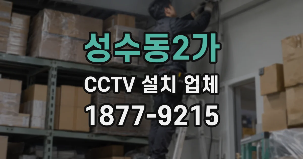 성수동2가 CCTV 설치 업체