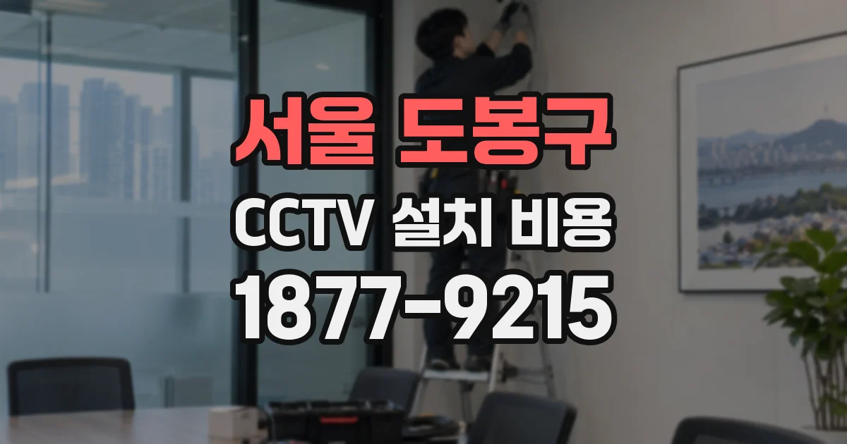 서울 도봉구 CCTV 설치 비용