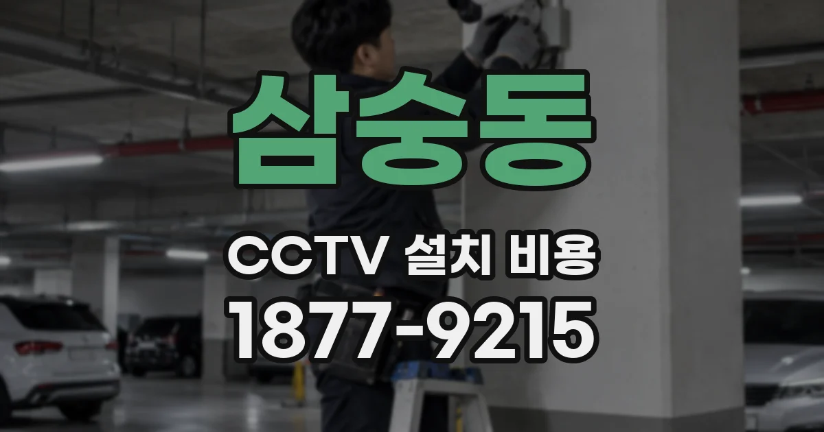 삼숭동 CCTV 설치 비용