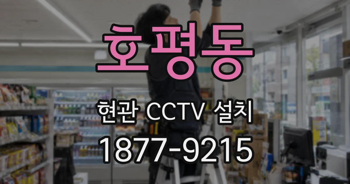 호평동 현관 CCTV 설치