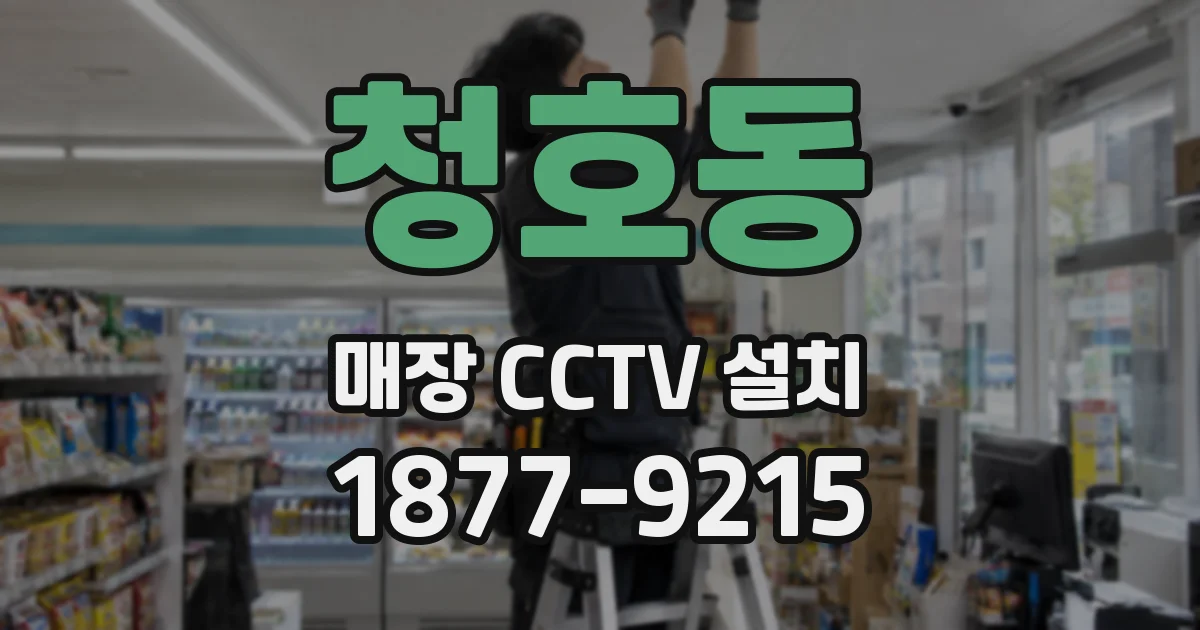 청호동 매장 CCTV 설치