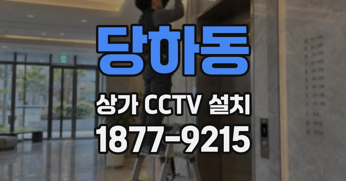 당하동 상가 CCTV 설치