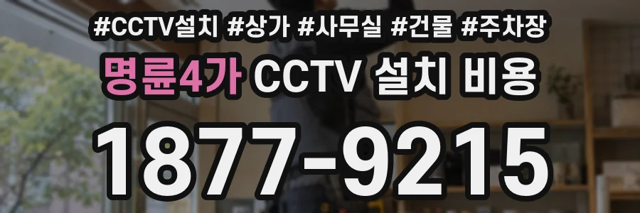 명륜4가 CCTV 설치 비용