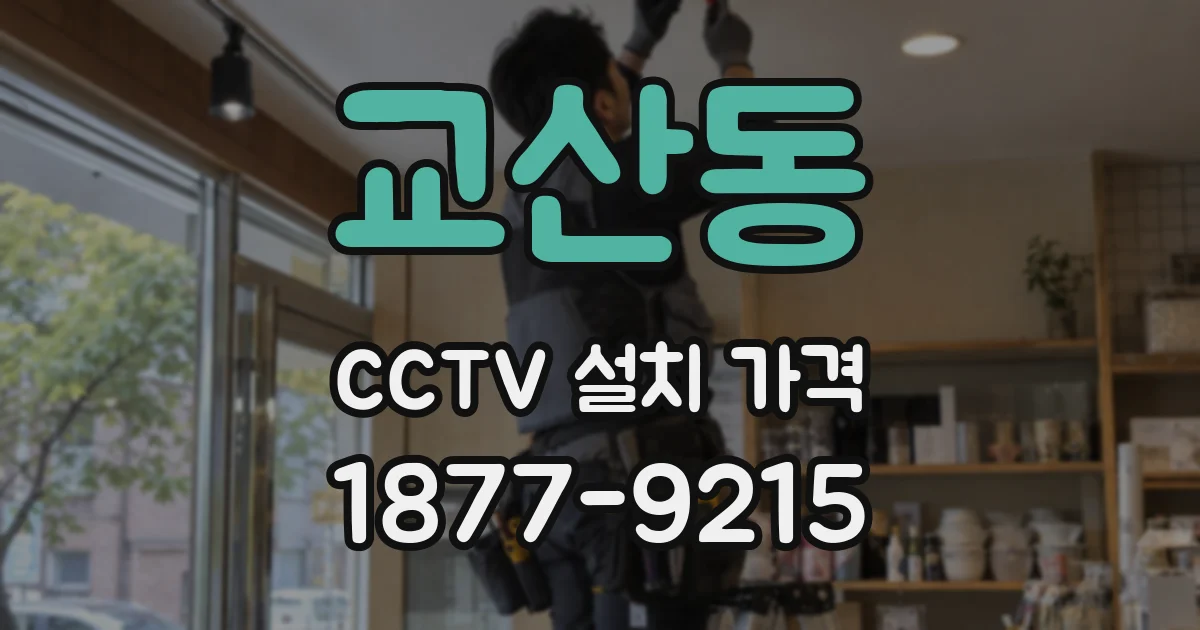 교산동 CCTV 설치 가격