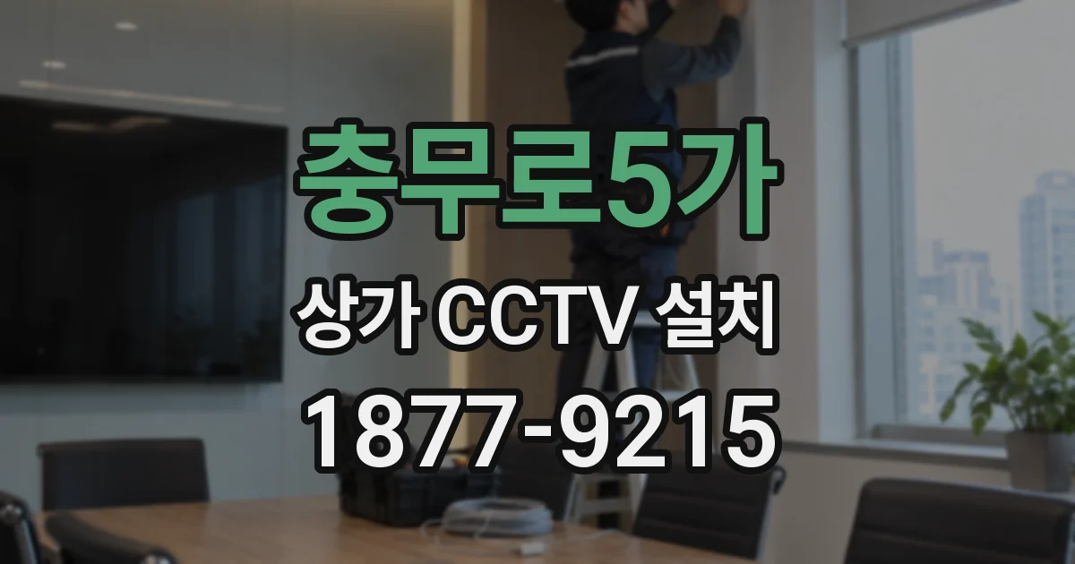 충무로5가 상가 CCTV 설치