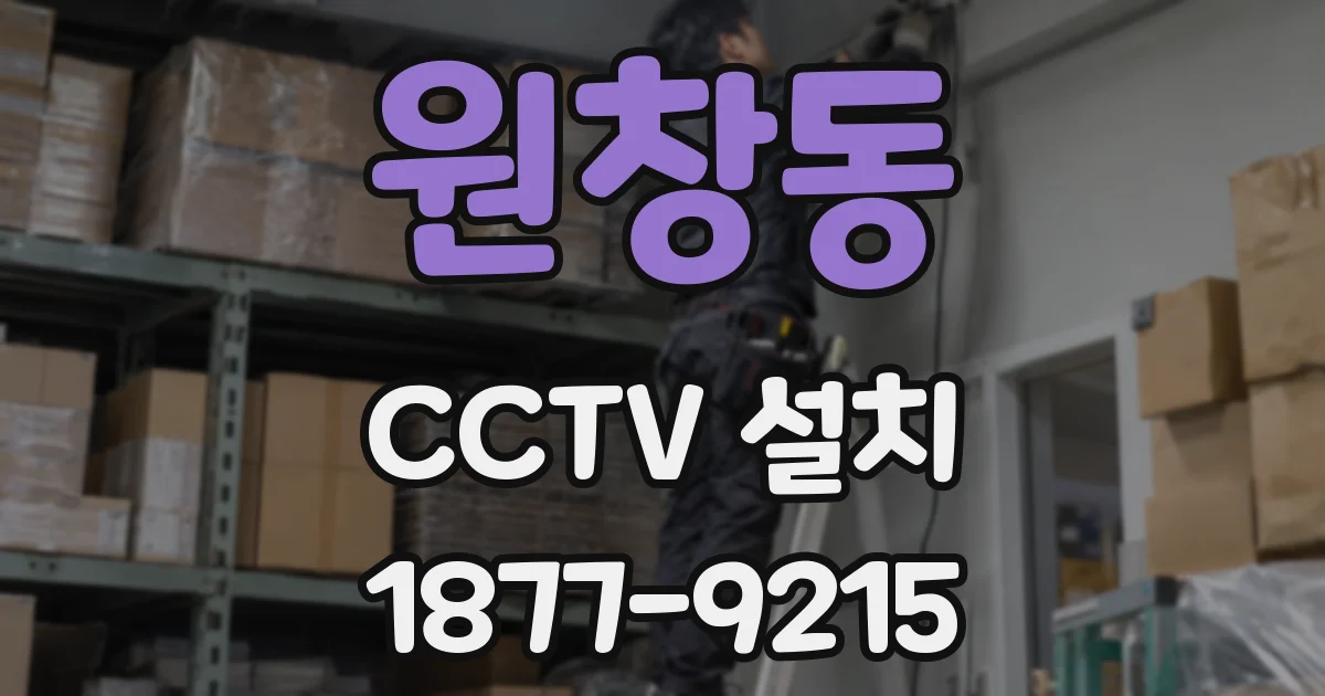 원창동 CCTV 설치
