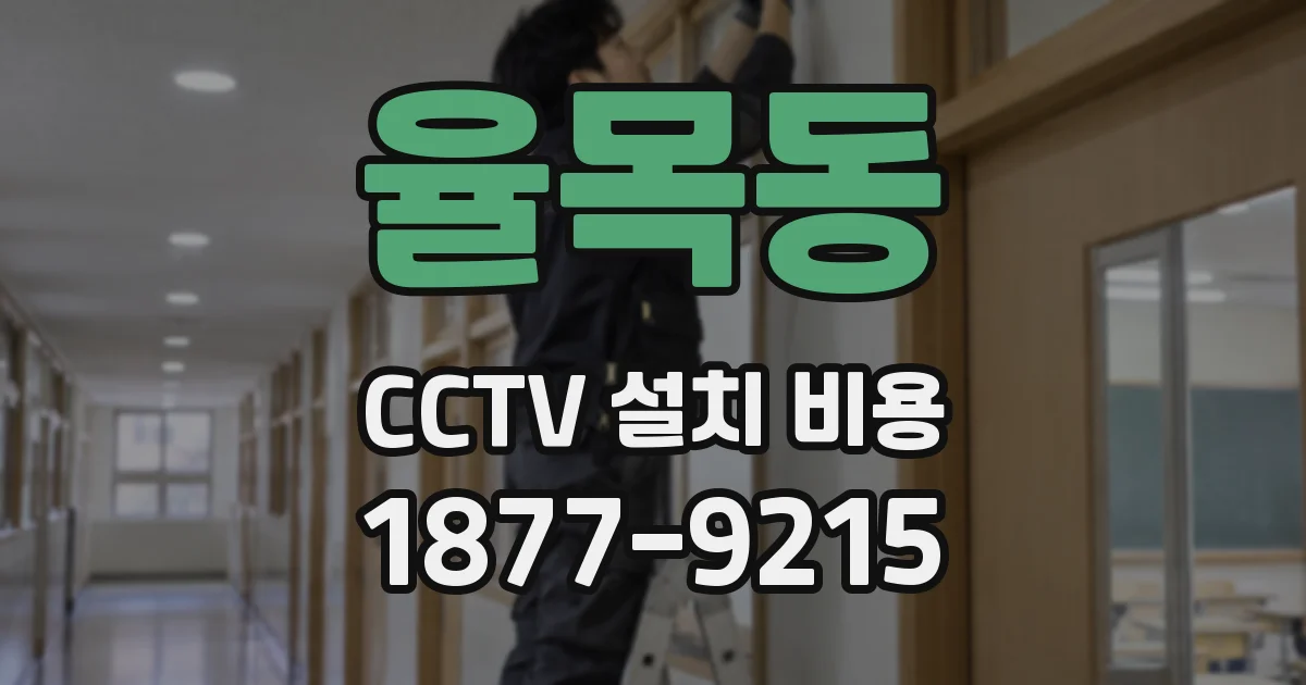 율목동 CCTV 설치 비용
