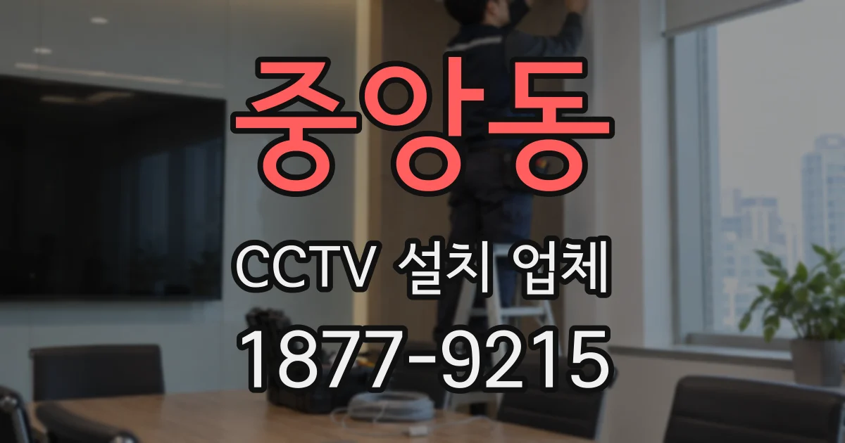 중앙동 CCTV 설치 업체