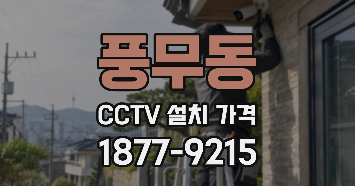 풍무동 CCTV 설치 가격