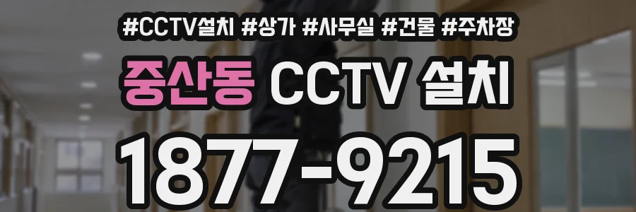 중산동 CCTV 설치