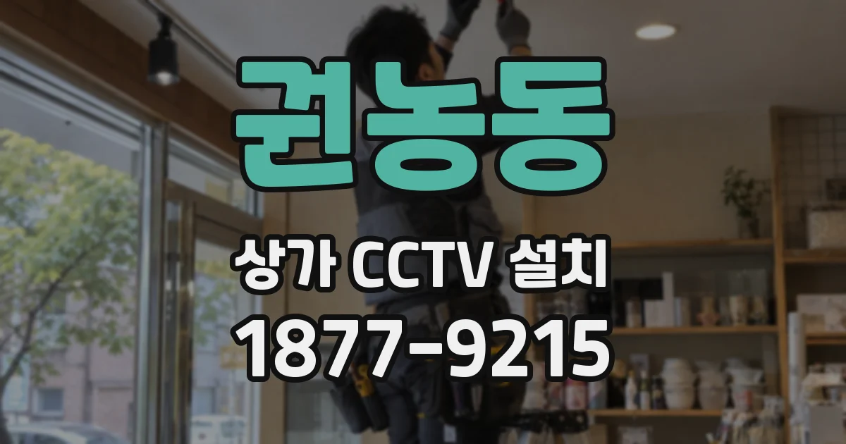 권농동 상가 CCTV 설치