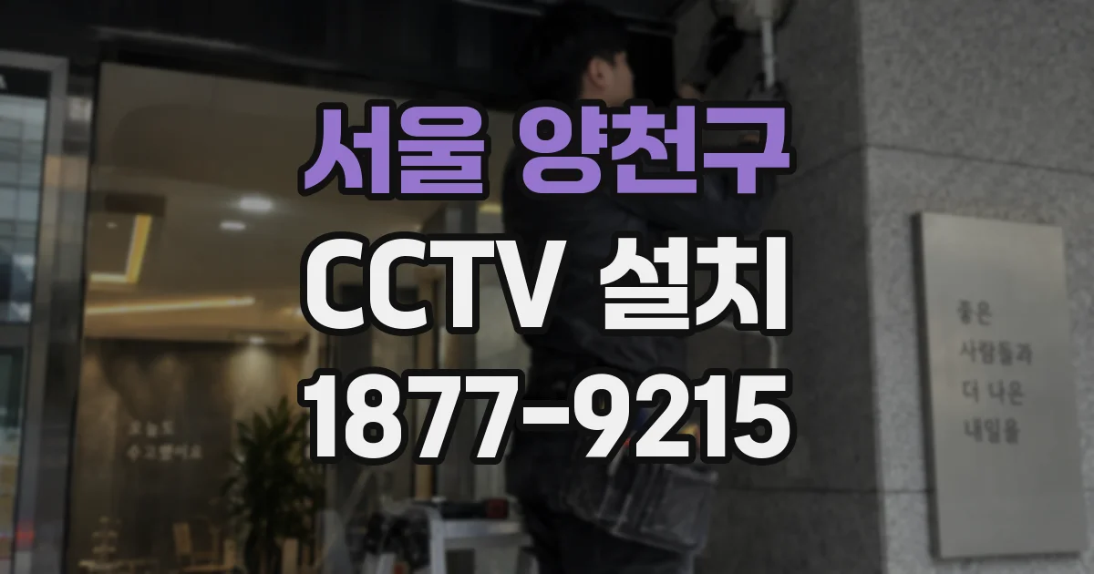 서울 양천구 CCTV 설치