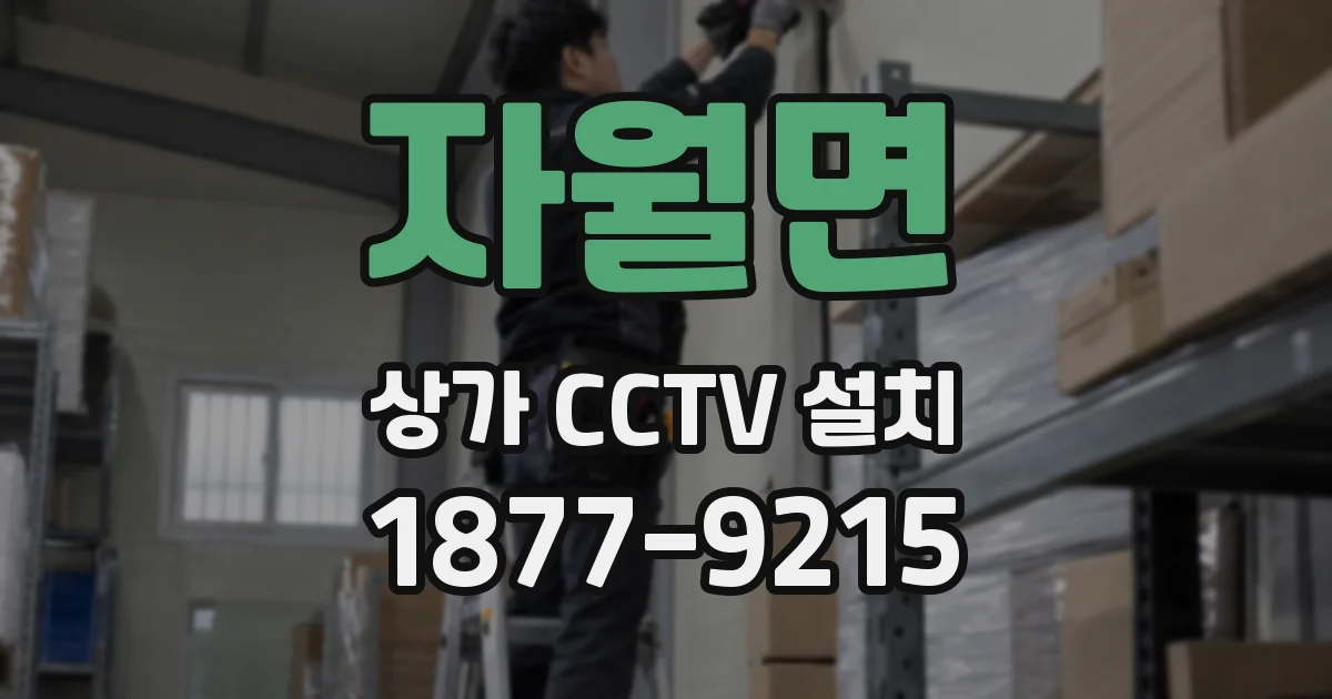 자월면 상가 CCTV 설치