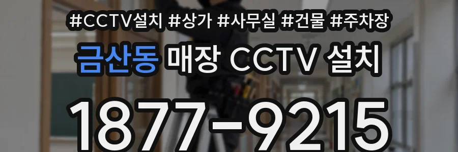 금산동 매장 CCTV 설치