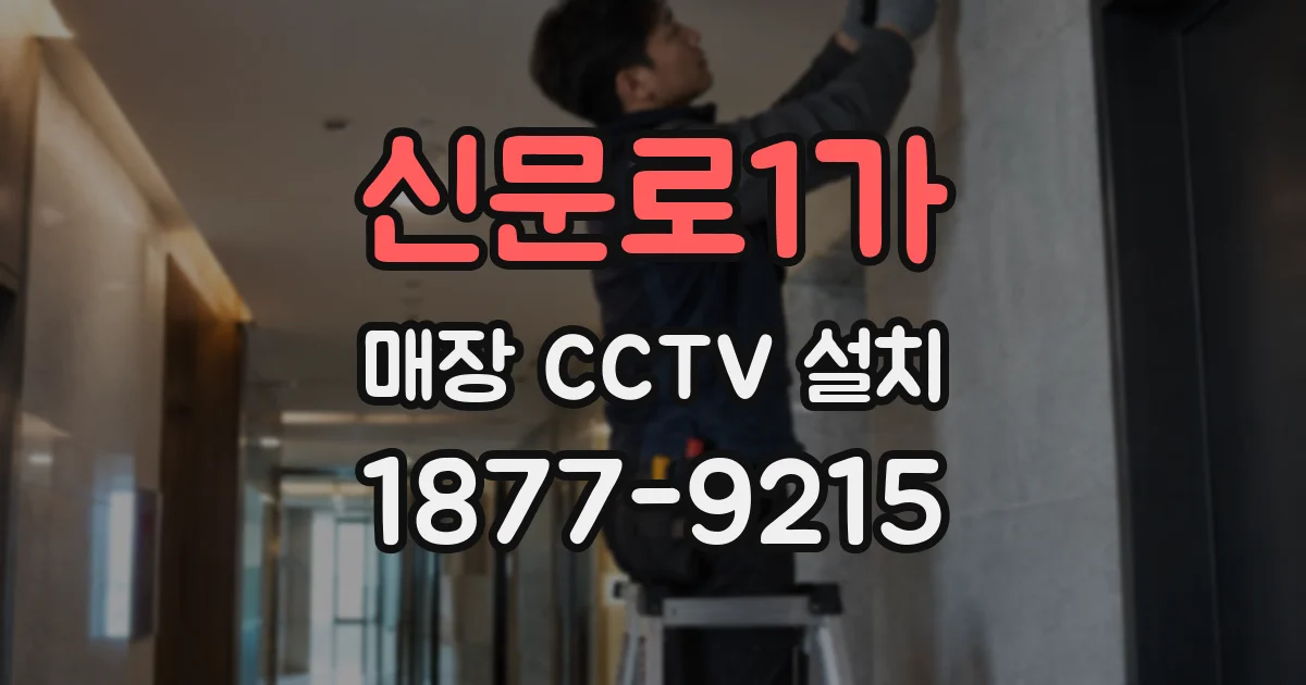신문로1가 매장 CCTV 설치