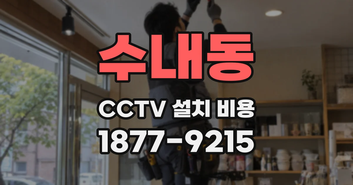수내동 CCTV 설치 비용