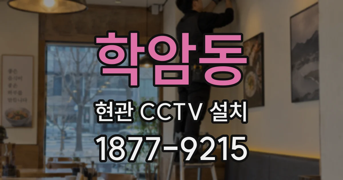 학암동 현관 CCTV 설치