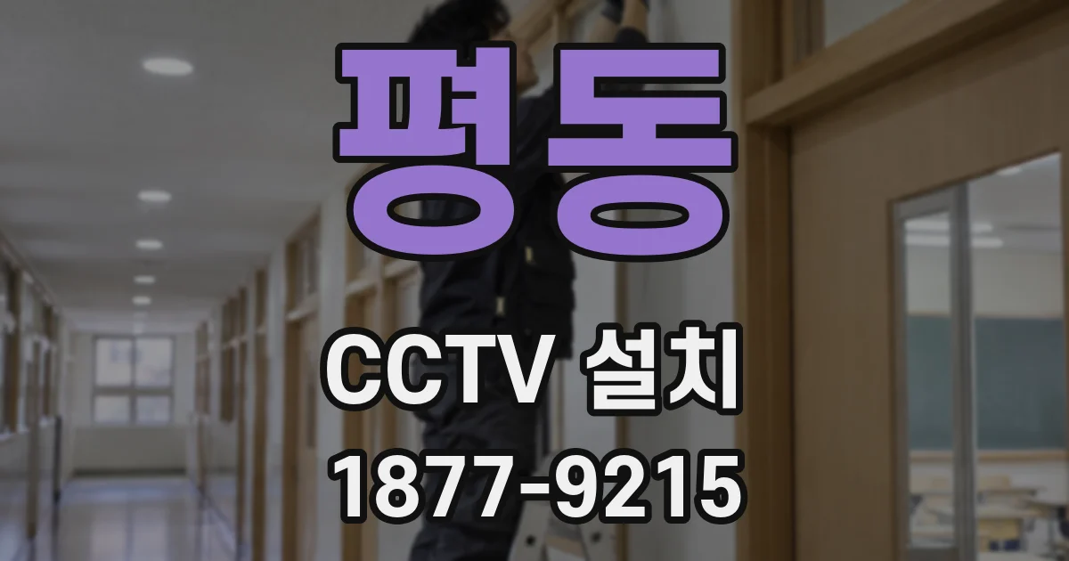평동 CCTV 설치