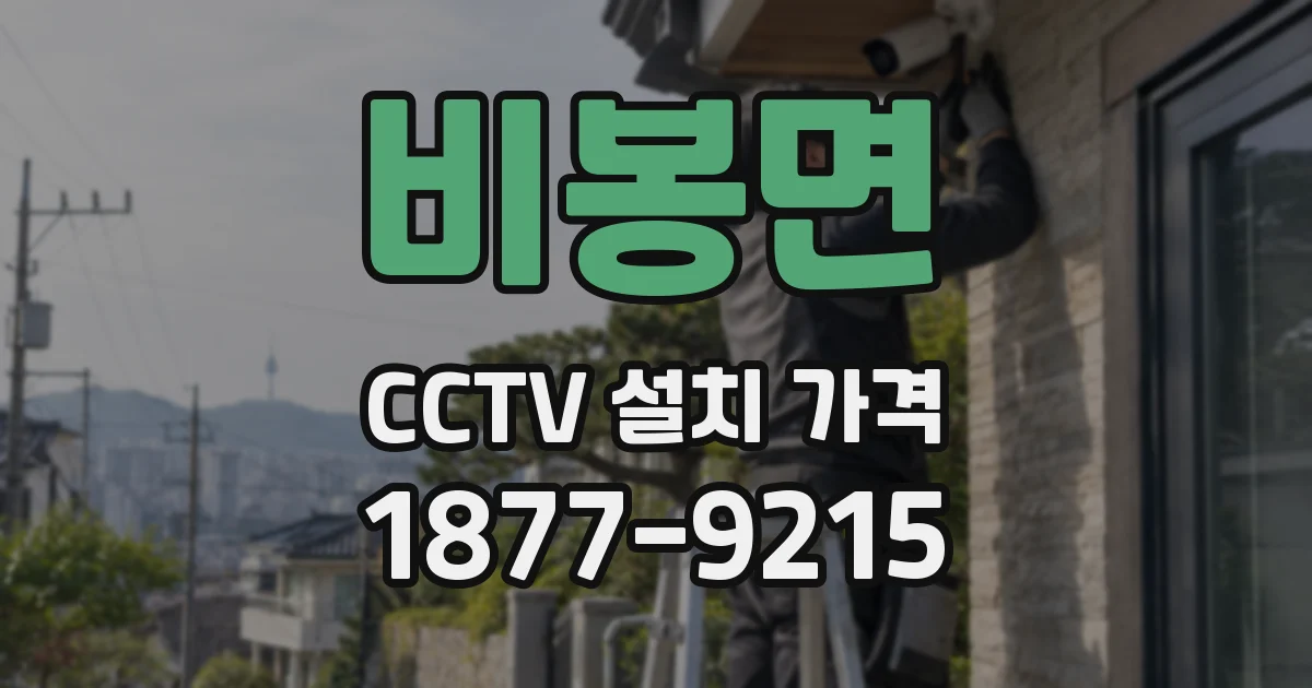 비봉면 CCTV 설치 가격