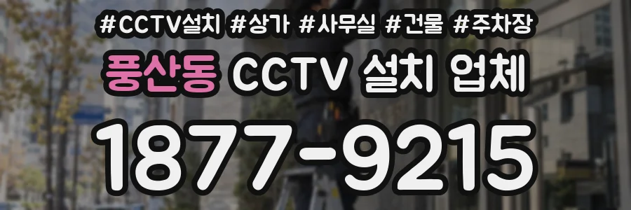 풍산동 CCTV 설치 업체