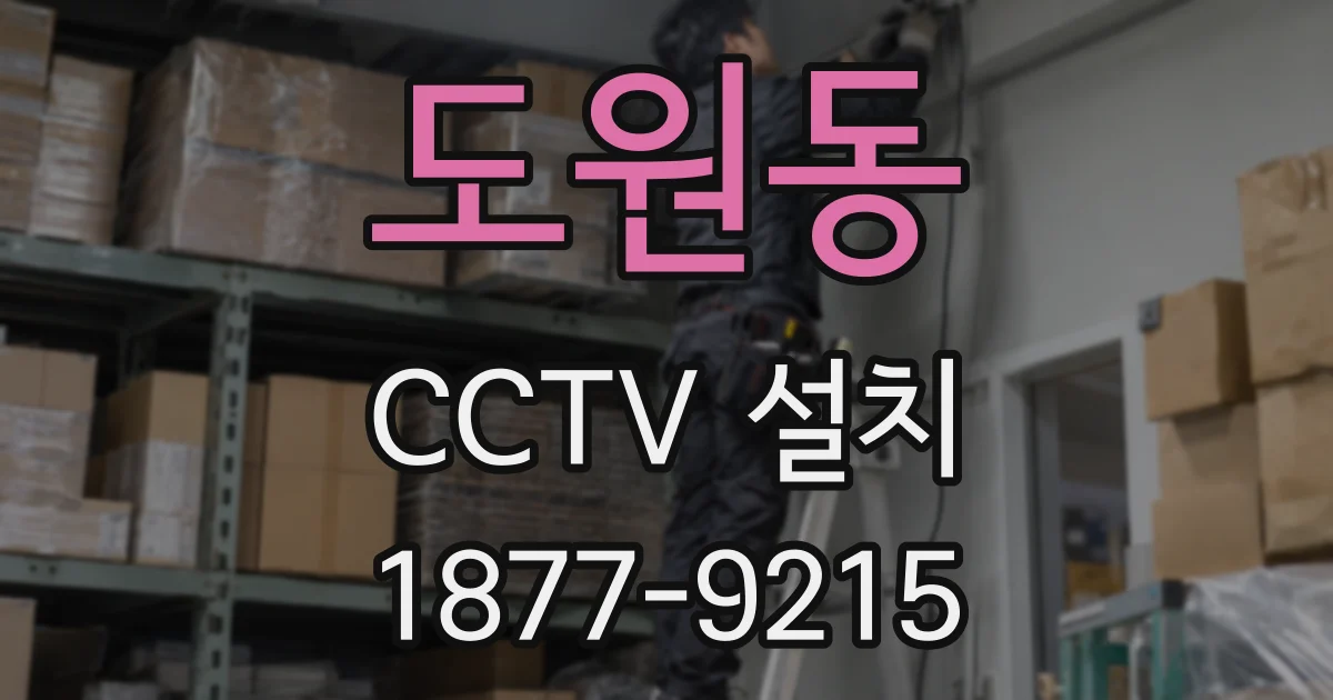 도원동 CCTV 설치