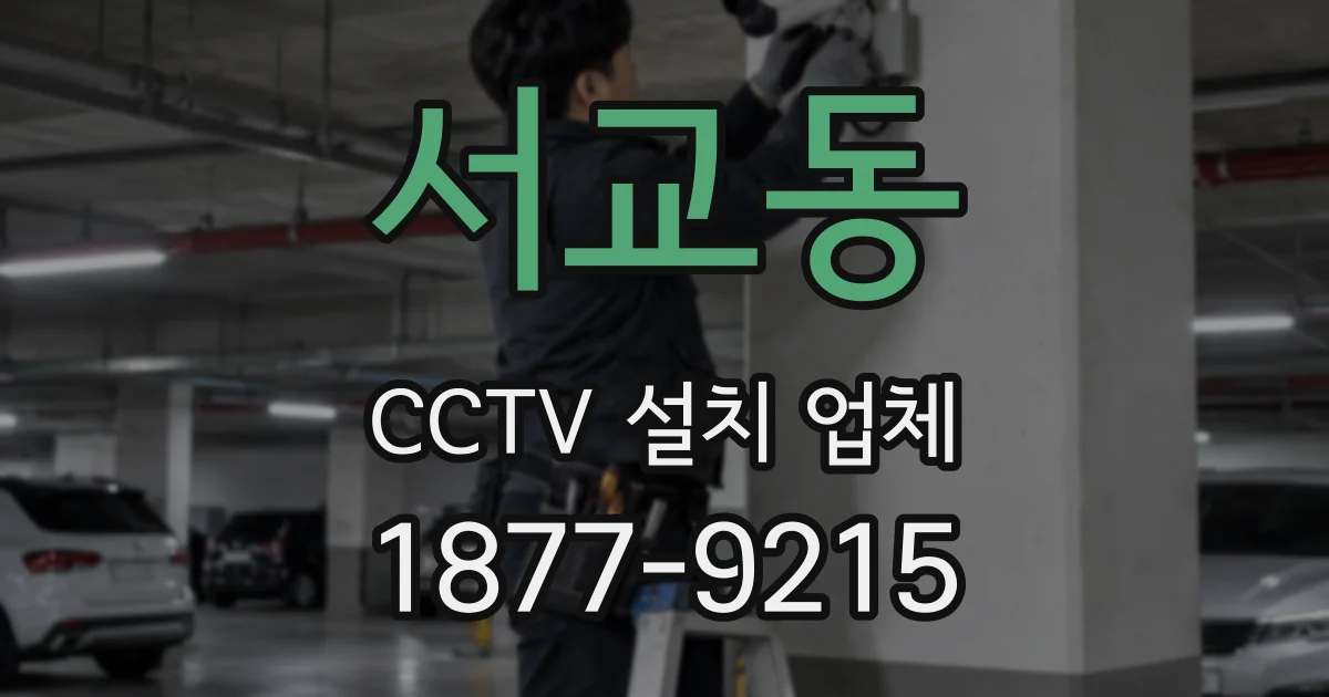 서교동 CCTV 설치 업체