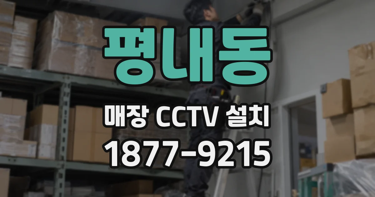 평내동 매장 CCTV 설치