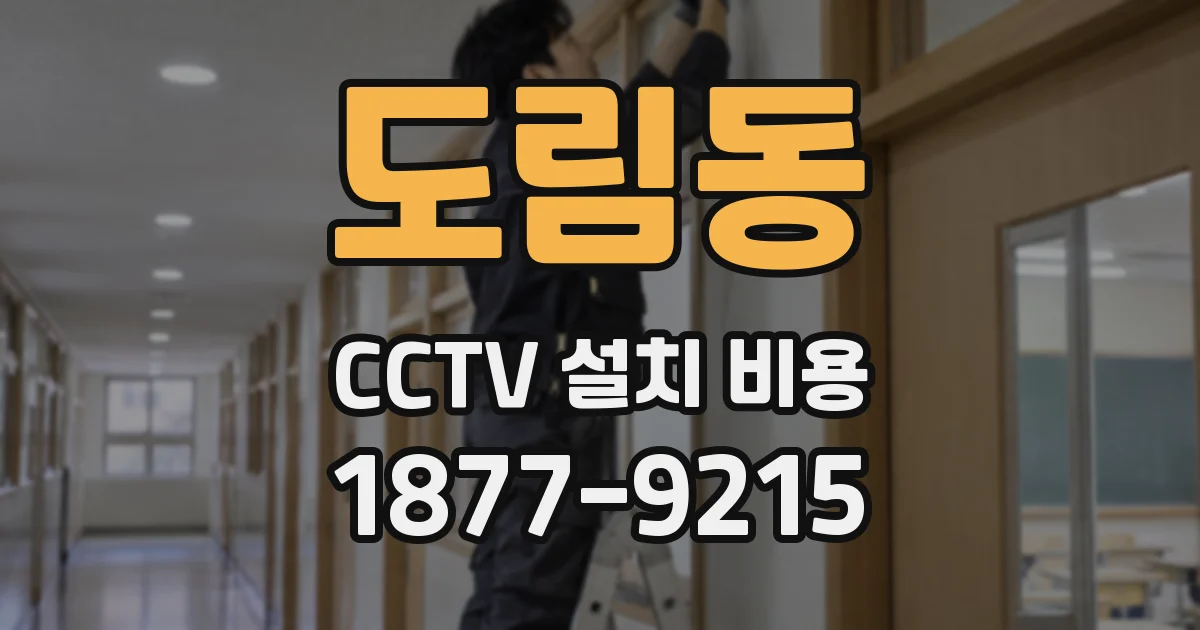 도림동 CCTV 설치 비용