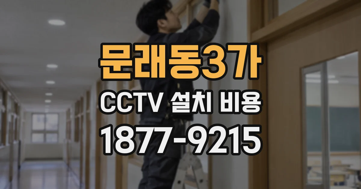문래동3가 CCTV 설치 비용