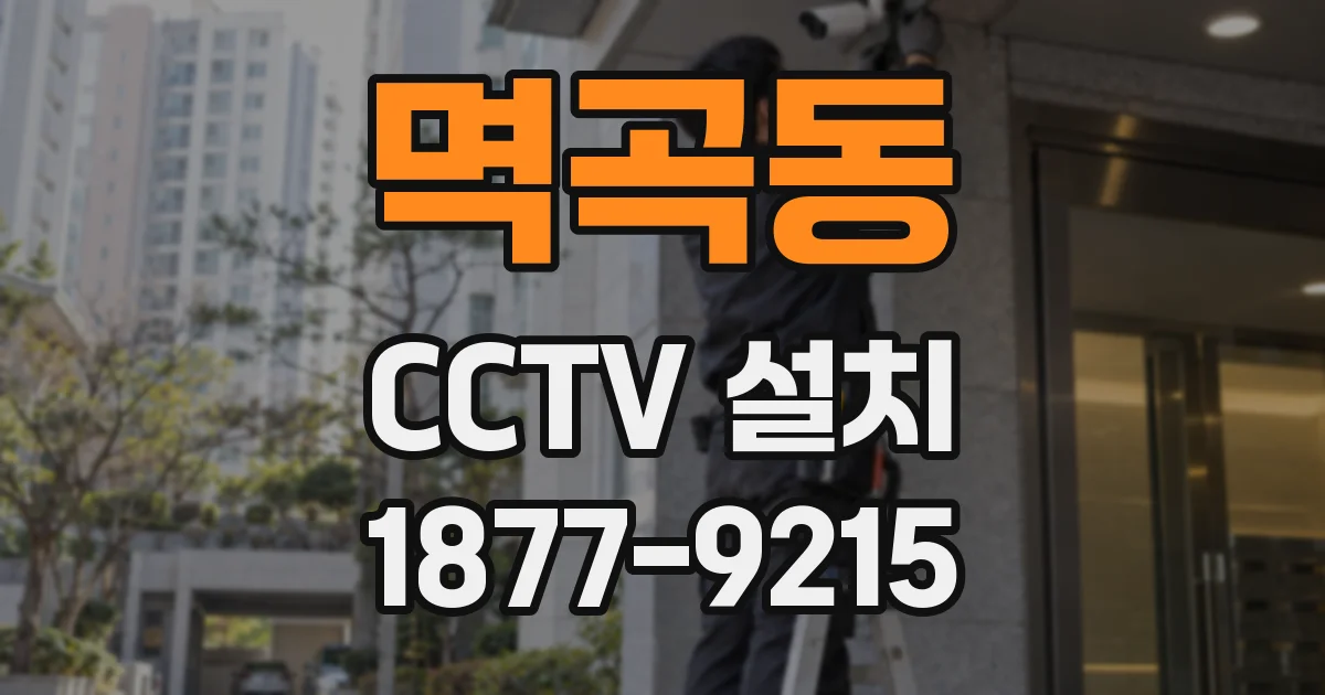 멱곡동 CCTV 설치