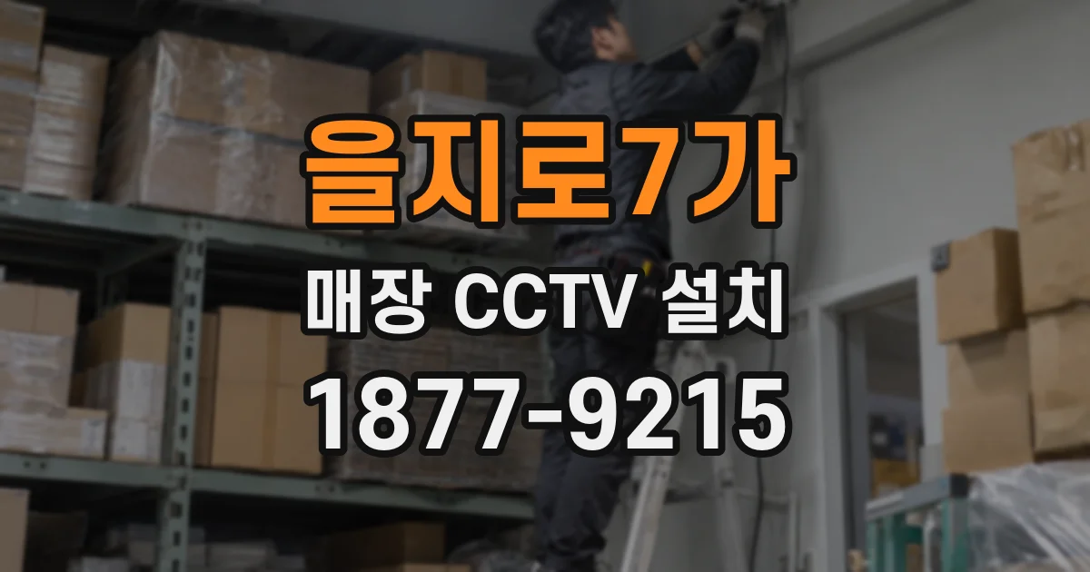 을지로7가 매장 CCTV 설치