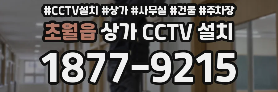초월읍 상가 CCTV 설치