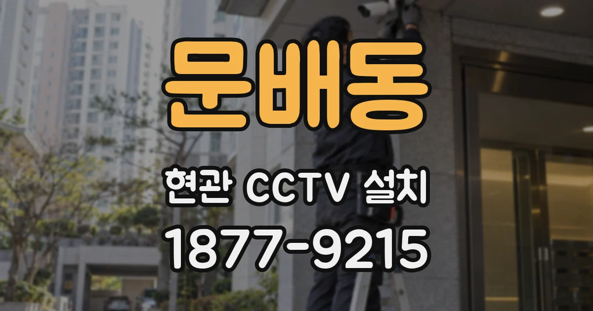 문배동 현관 CCTV 설치