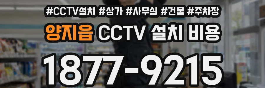 양지읍 CCTV 설치 비용
