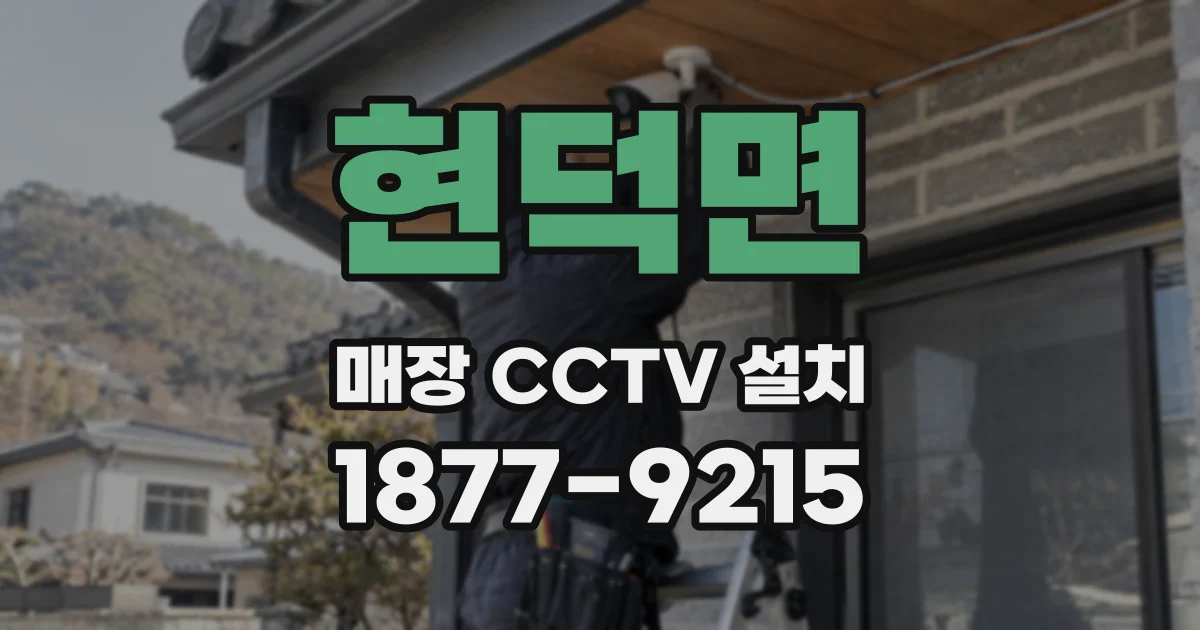 현덕면 매장 CCTV 설치