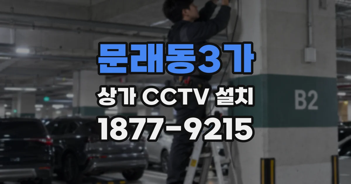 문래동3가 상가 CCTV 설치