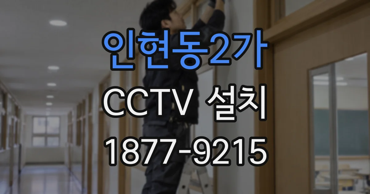 인현동2가 CCTV 설치