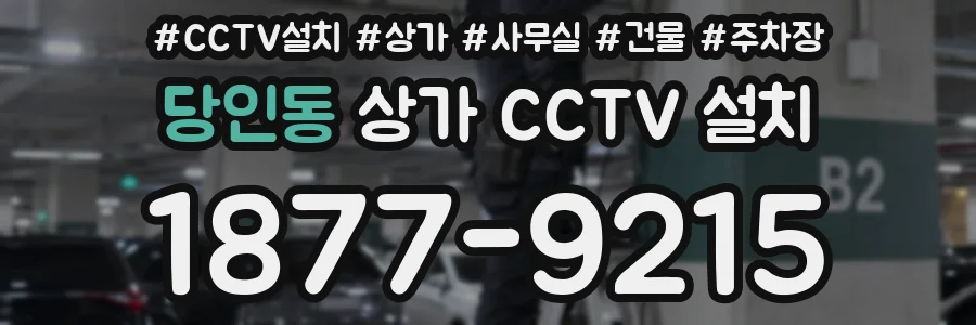 당인동 상가 CCTV 설치