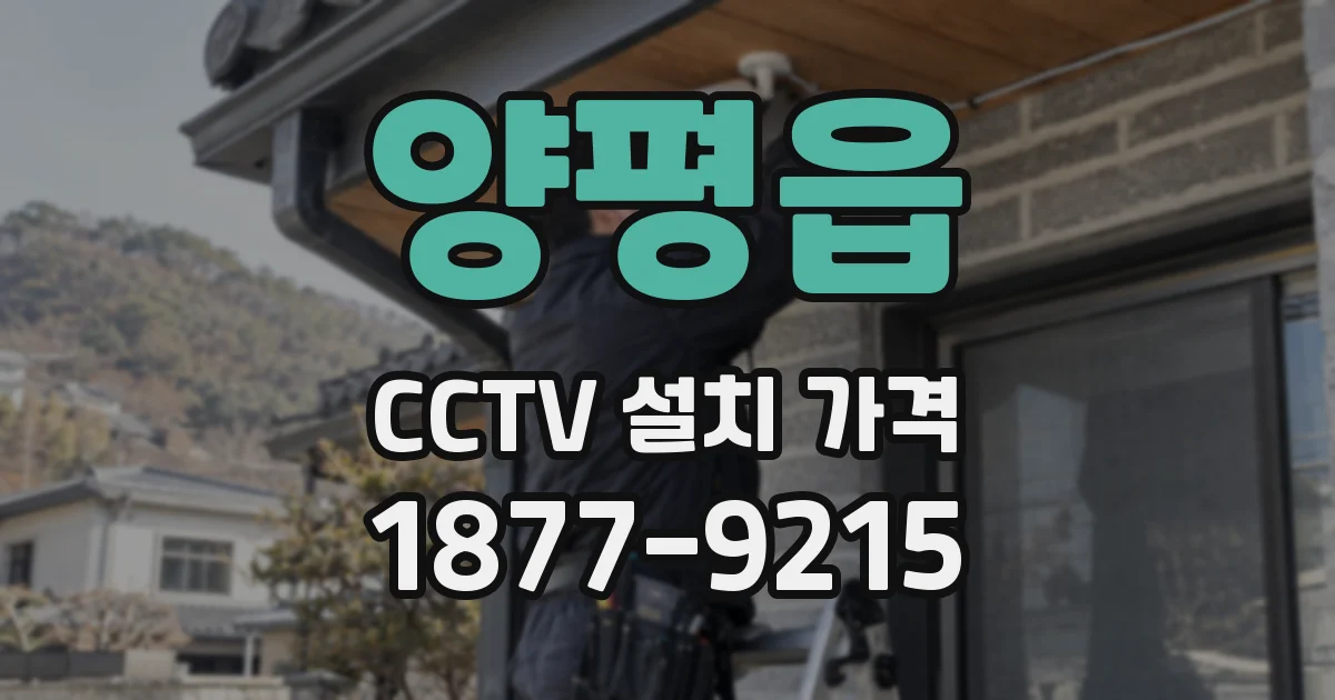 양평읍 CCTV 설치 가격