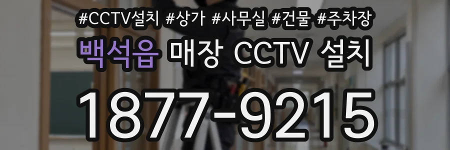 백석읍 매장 CCTV 설치