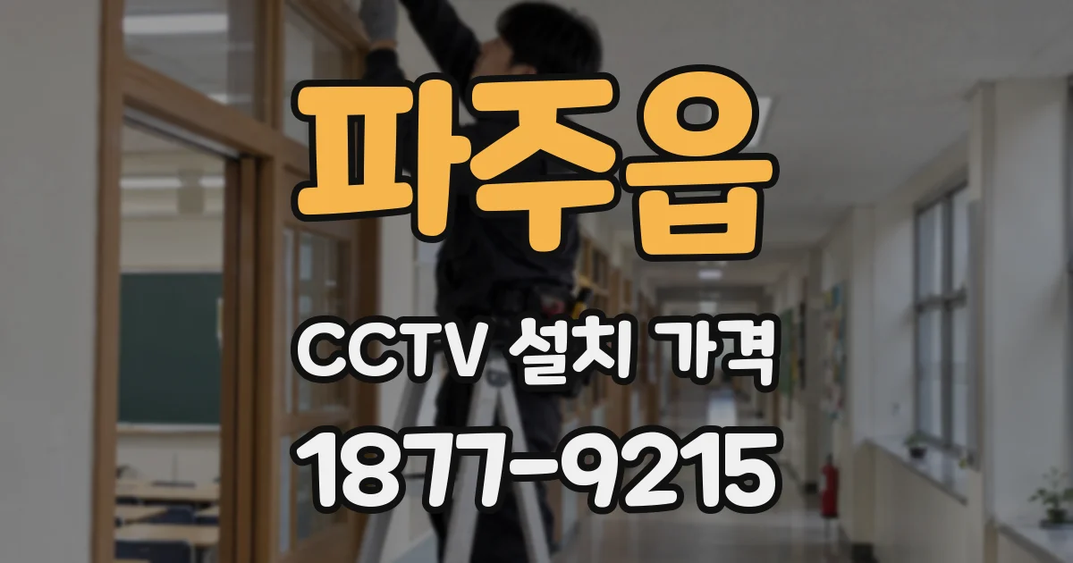 파주읍 CCTV 설치 가격